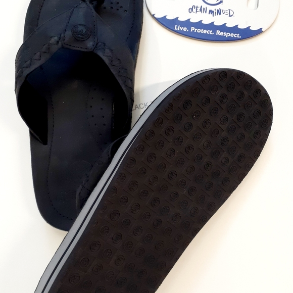 OCEAN MINDED "HANALEI"ALL LEATHER MEN'S SANDALS - Picture 5 of 6